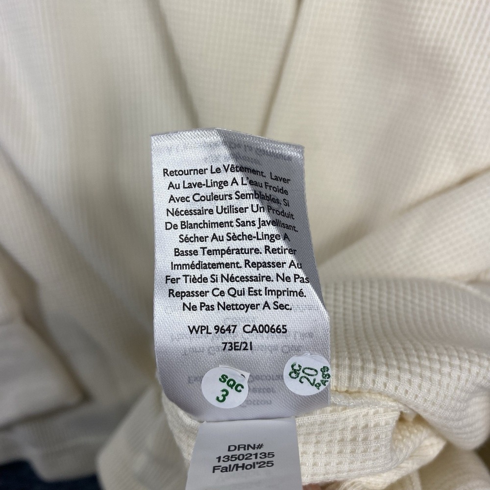 Eddie Bauer Thermal Henley Long Sleeve Hunting Shirt Mens 2XL Undyed White NWT - Picture 8 of 12